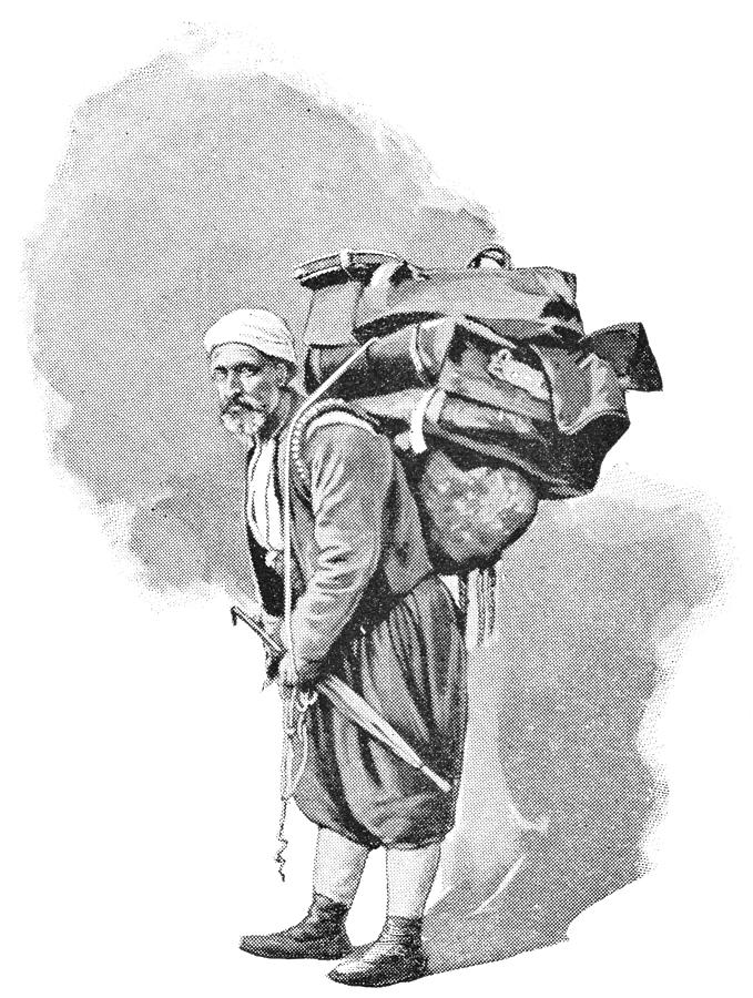 An Egyptian Porter in Cairo, Egypt - Ottoman Empire Drawing by Powerofforever