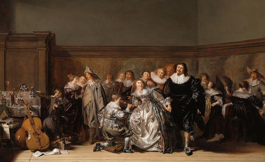 An Elegant Company Painting by Pieter Codde