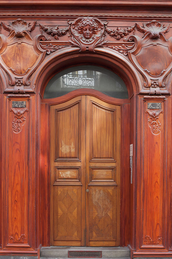 An Elegant Wooden Door in Rennes Photograph by W Chris Fooshee
