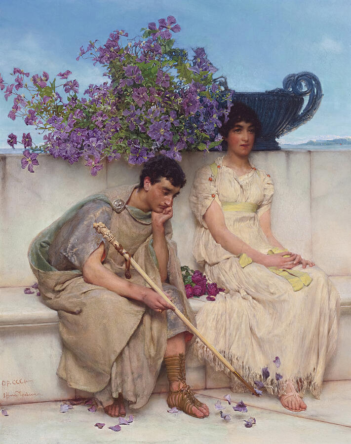 Lawrence Alma Tadema Painting - An eloquent silence by Lawrence Alma-Tadema by The Luxury Art Collection