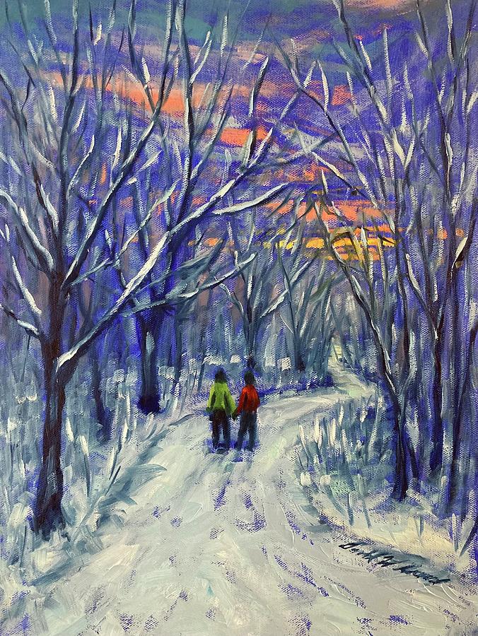 An evening stroll Painting by Daniel W Green