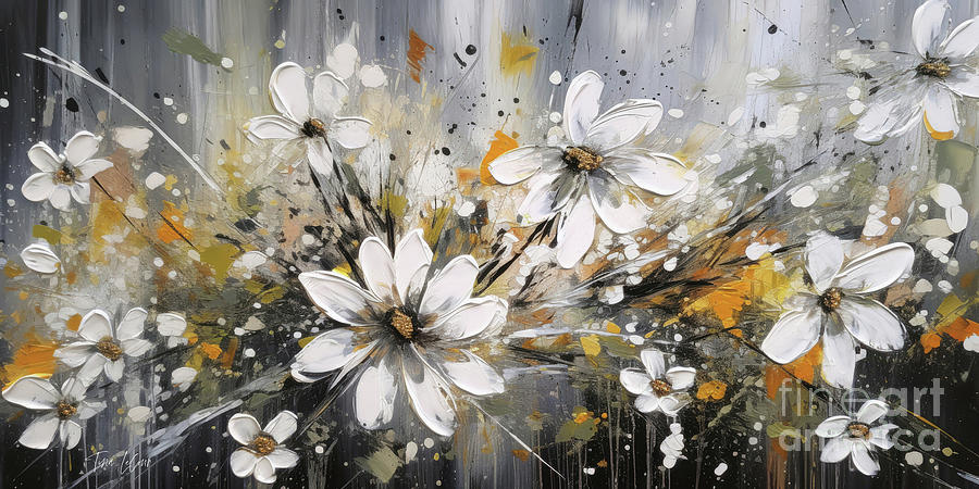 An Explosion Of Daisies Painting by Tina LeCour