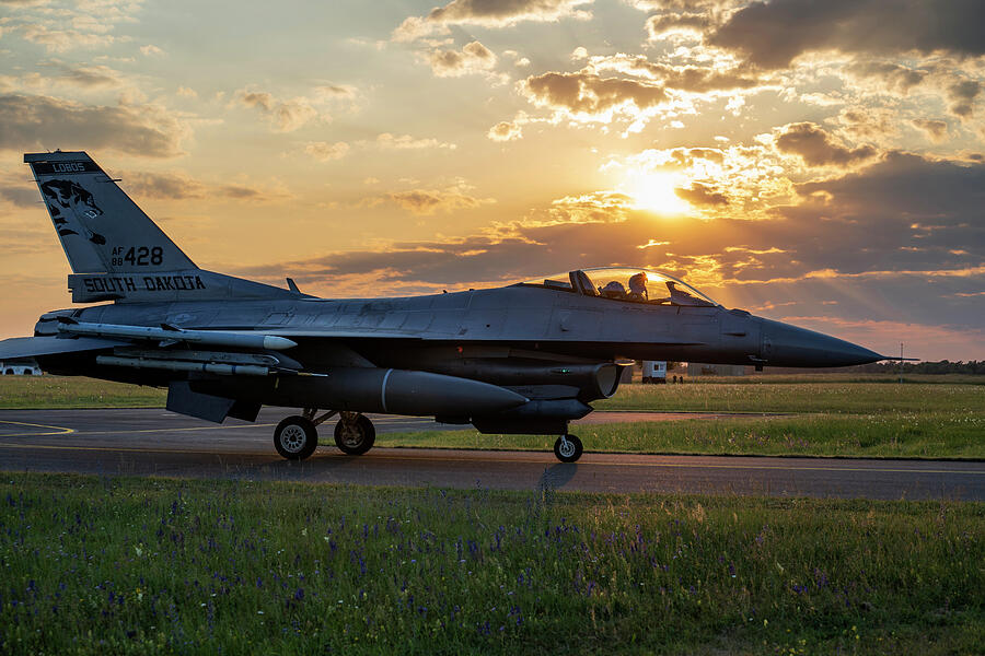 An F-16 Fighting Falcon  Sunny taxi  Photograph by Lawrence Christopher