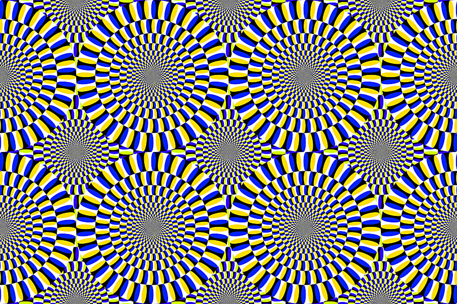 An illustration of an optical Illusion moving circles seamless ...