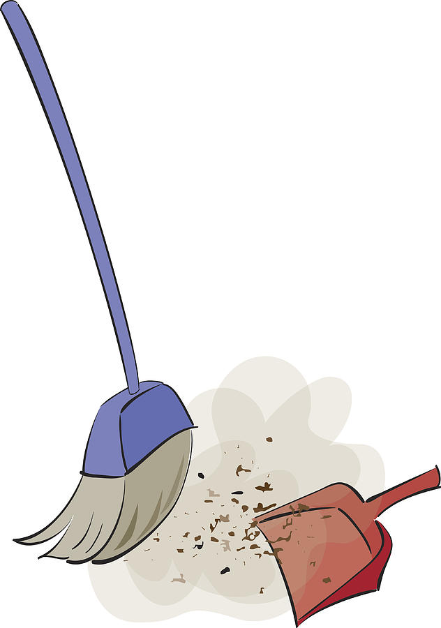 An illustration of sweeping brushes Drawing by Ibaimage
