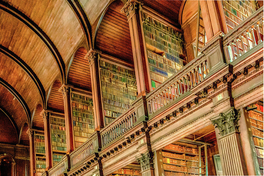 An Impressive Library at Trinity College Photograph by Marcy Wielfaert