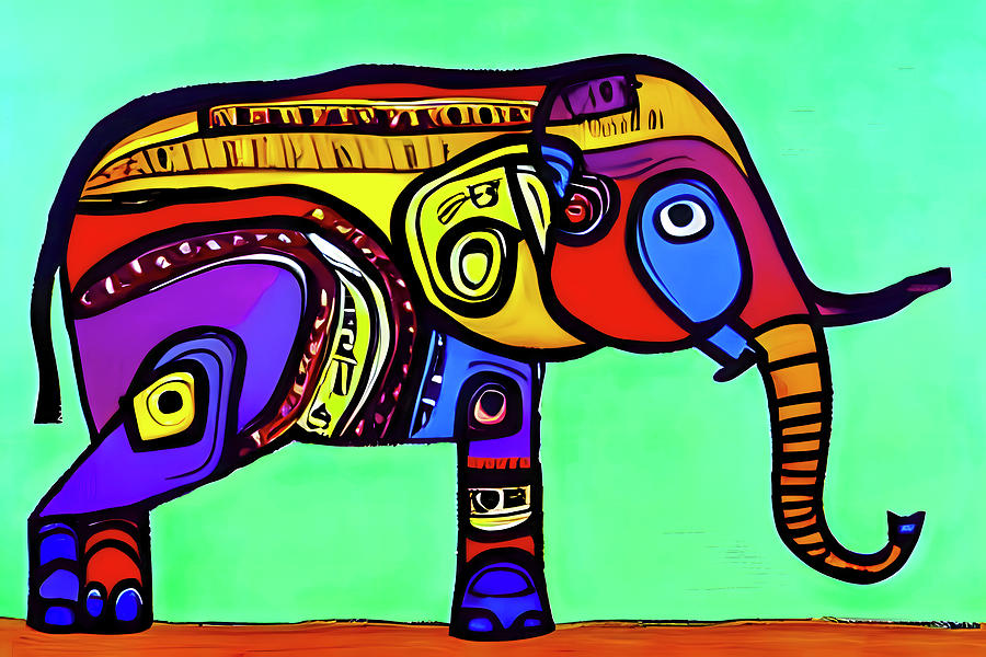 An Indian Elephant Digital Art by Steve Taylor