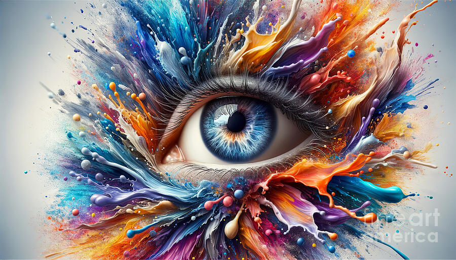 An intensely detailed human eye Digital Art by Odon Czintos