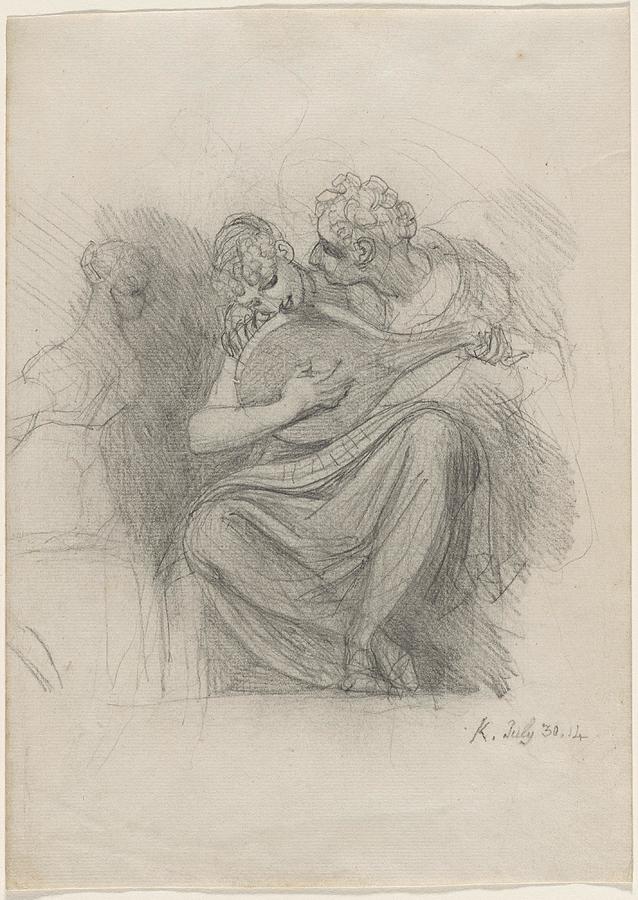 An Intimate Concert art Drawing by Henry Fuseli Swiss