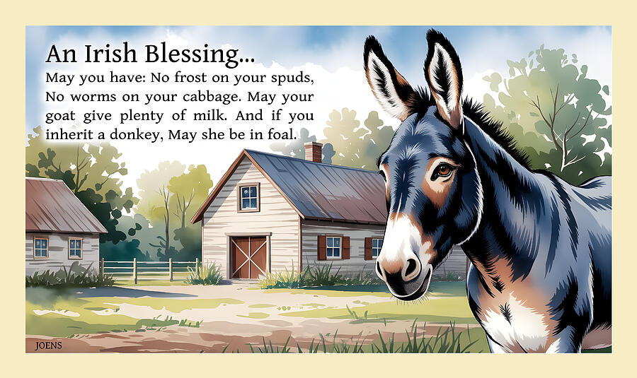 Barn Digital Art - An Irish blessing by Greg Joens Barn Digital Art - An Irish blessing by Greg Joens