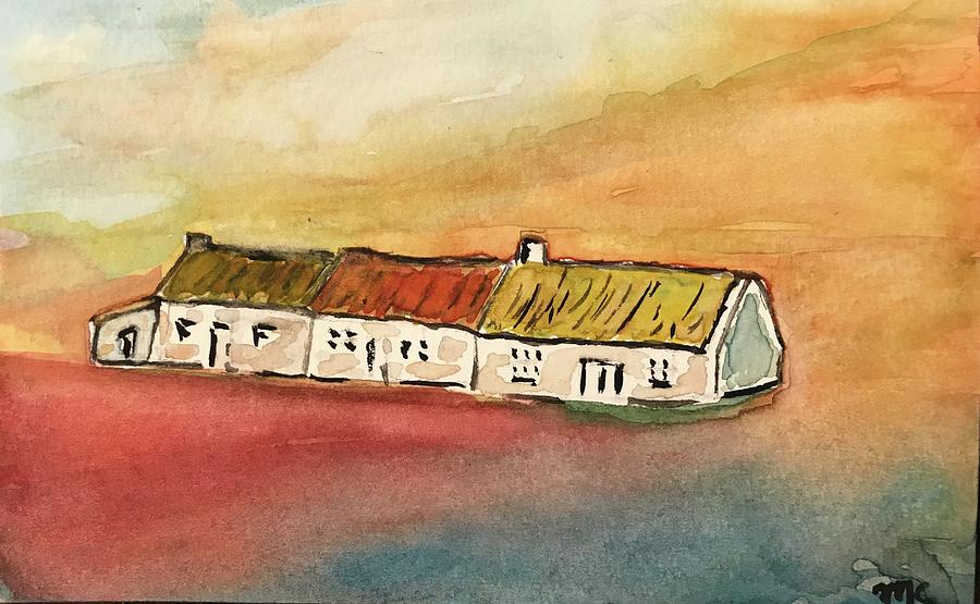 Abstract Painting - An Irish cottage by Mike Coyne