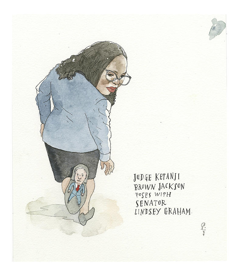 An Obstacle On the Path to the Supreme Court Painting by Barry Blitt