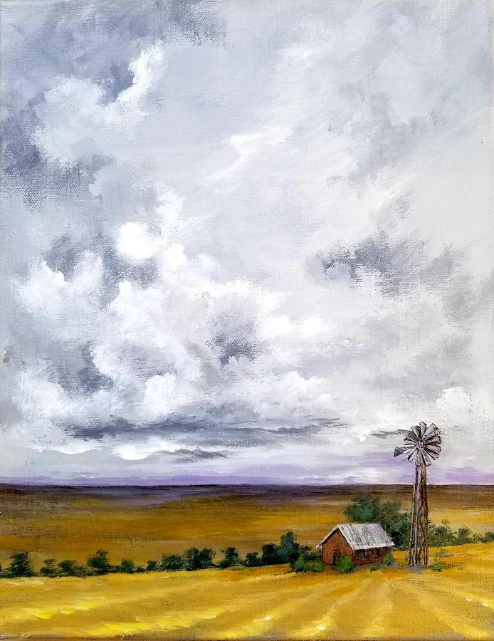 An Oklahoma Sky Painting by Roseanne Schellenberger