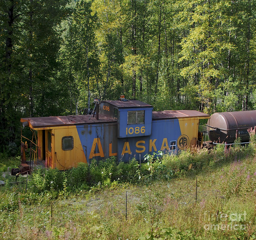 An Old Caboose from the Alaska Railroad Photograph by L Bosco