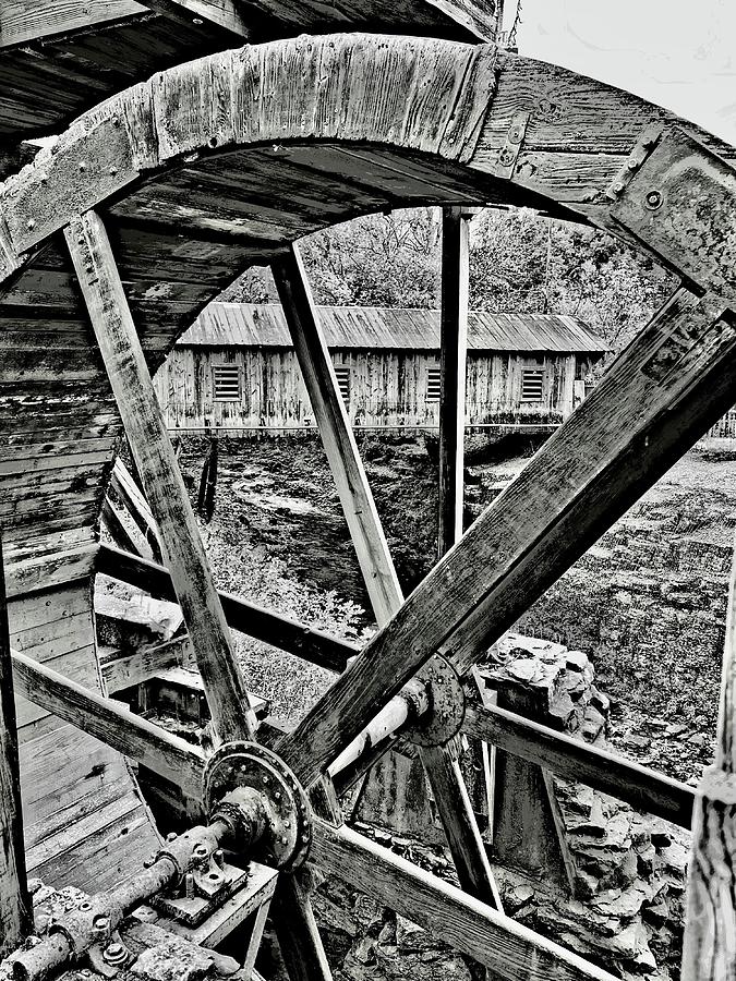 An Old Mill and Covered Bridge Photograph by Diane Lindon Coy