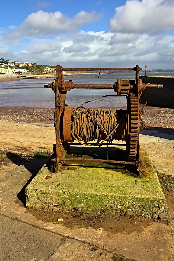 An Old Rusty Winch at Dawlish in Devon Photograph by Jeremy Hayden