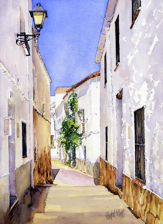 Architecture Painting - An Old Street In Padules by Margaret Merry