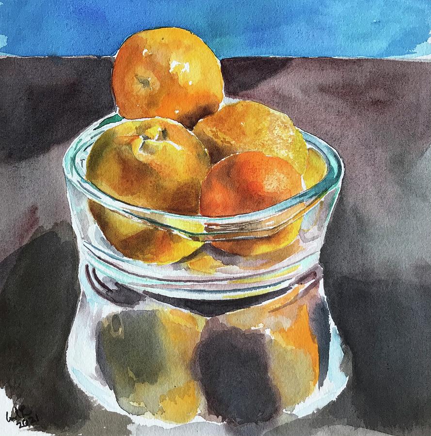 An Orange a day  Painting by Geeta Yerra
