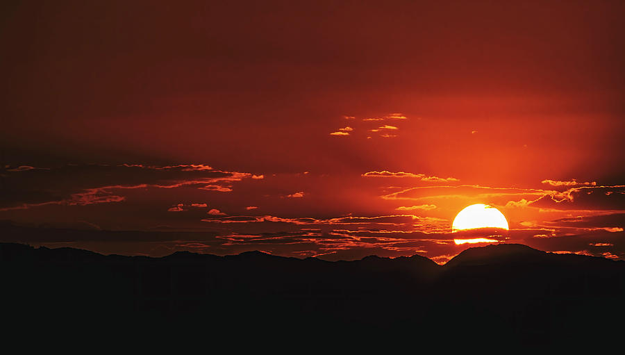 An Orange Fireball Sunset  Photograph by Saija Lehtonen