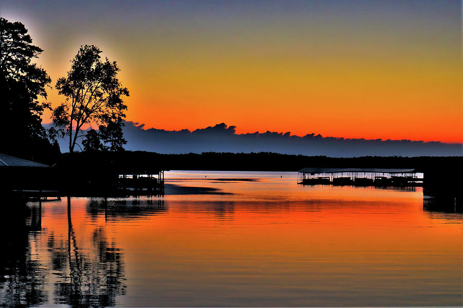 An Orange Glassy Sunrise Photograph by Ed Williams
