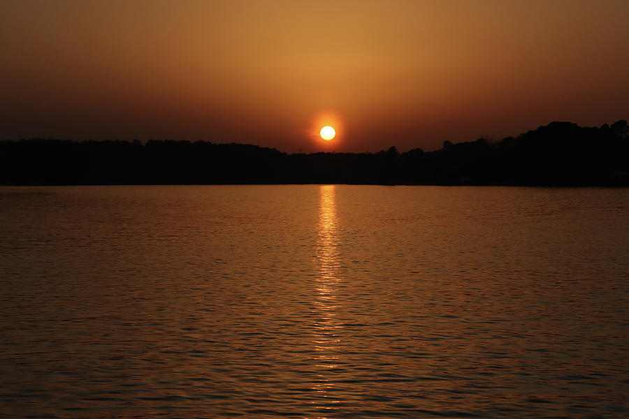 An Orange Lake Sunset Photograph by Ed Williams