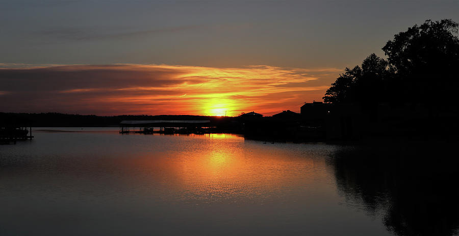 An Orange Water Lake Sunrise Photograph by Ed Williams
