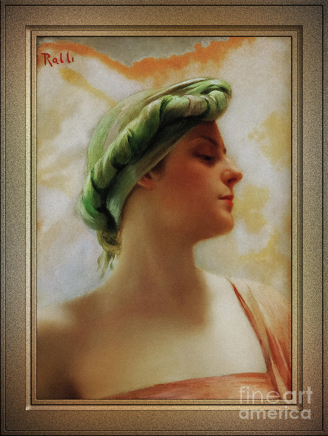 An Oriental Beauty by Theodoros Ralli Remastered Xzendor7 Fine Art Classical Reproductions Painting by Xzendor7