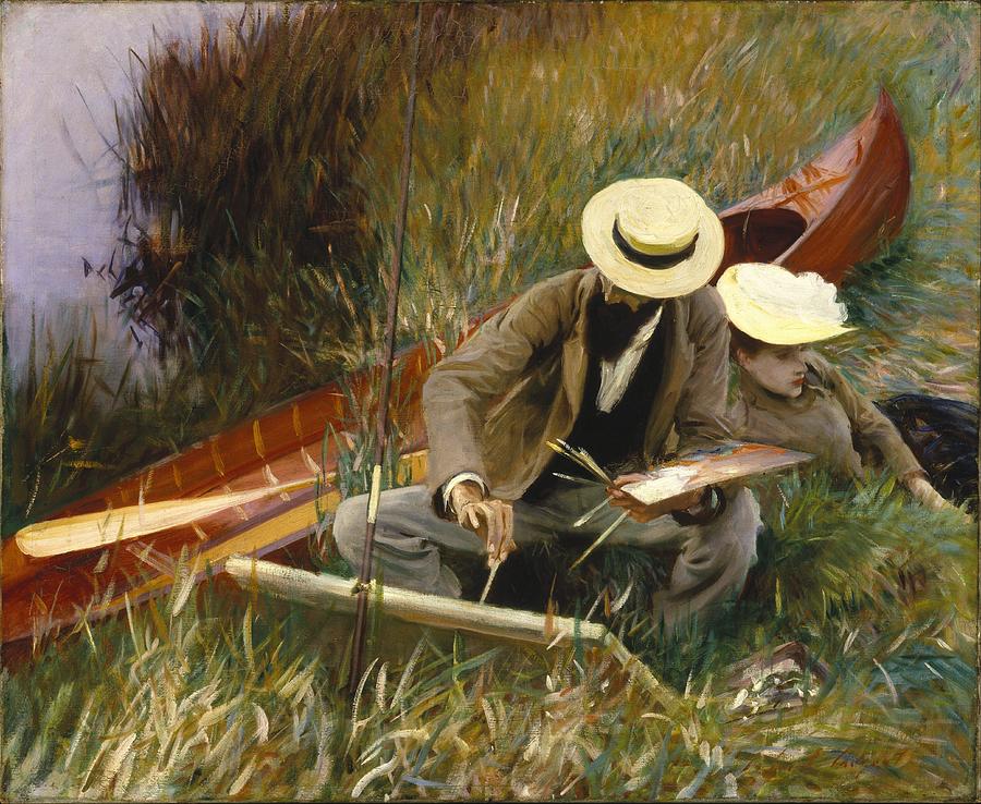 Summer Painting - An Out-of-Doors Study #4 by John Singer Sargent
