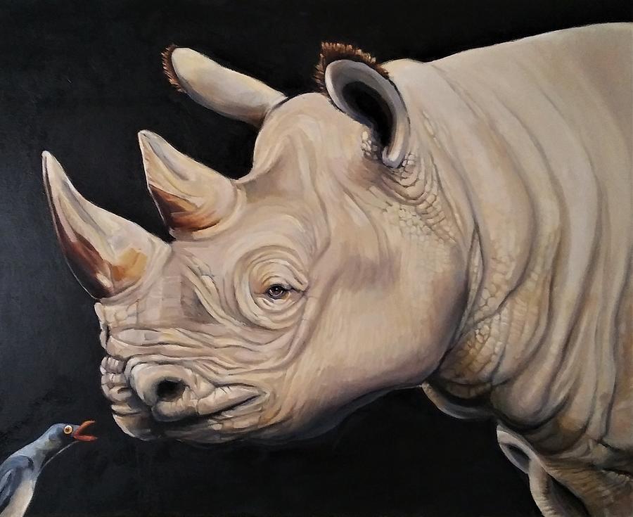 Wildlife Painting - An Unlikely Friendship by Jean Cormier