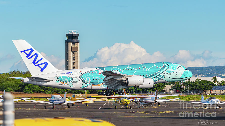 ANA Airbus A380 800 JA382A landing in Honolulu Hawaii Oahu Photograph ...