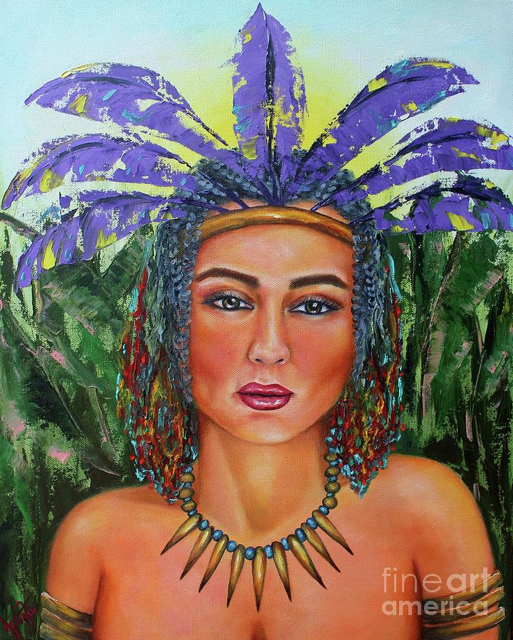 Anacaona Sol Painting by Janice Aponte - Pixels