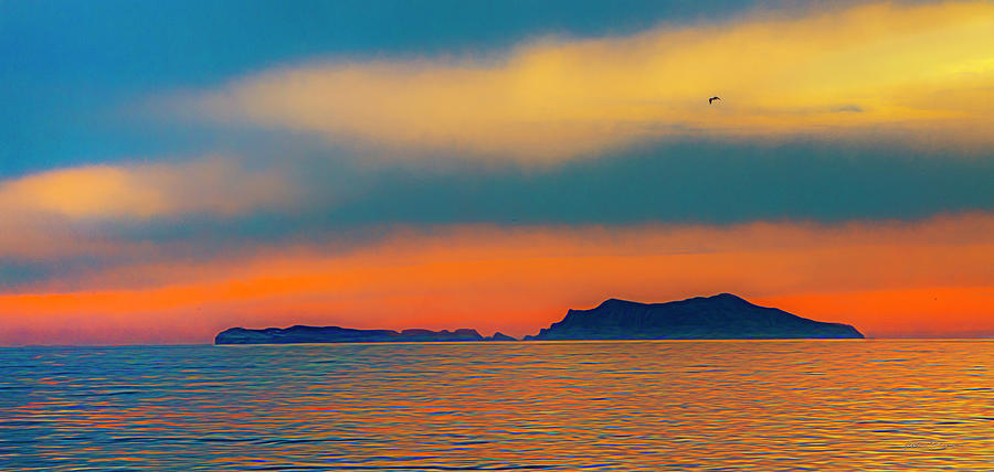 Anacapa Island Sunset Off the Ventura County Coast in Southern California  Photograph by John A Rodriguez