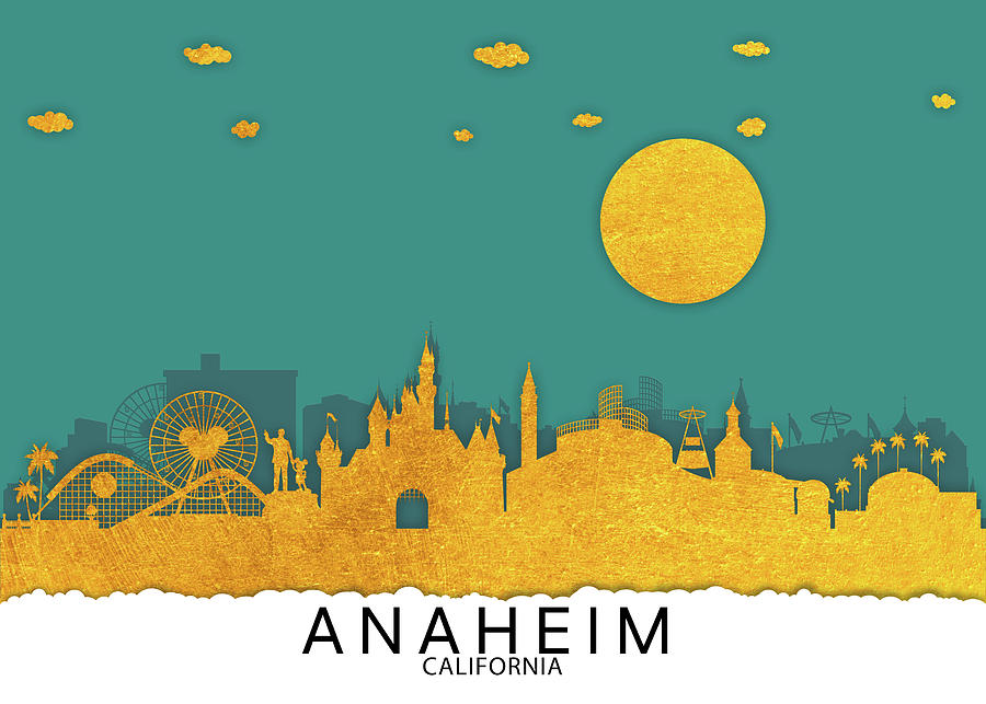 Anaheim, California Digital Art by Towery Hill Fine Art America