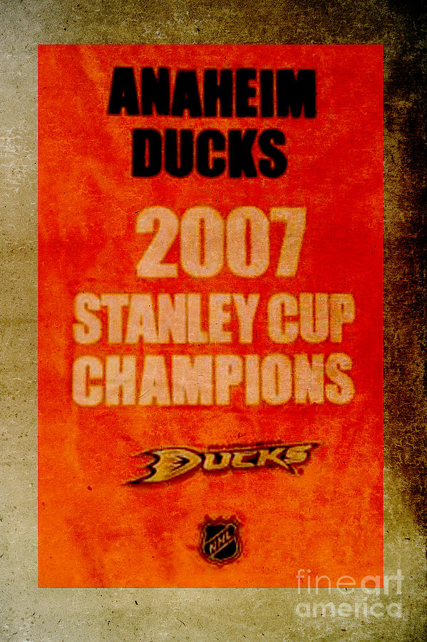 Anaheim Ducks Digital Art - Anaheim Ducks Banner by Steven Parker