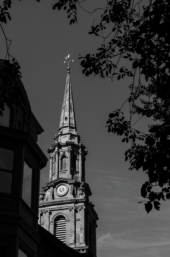 Anchor Church Boston in Black and White Photograph by Paul Mangold