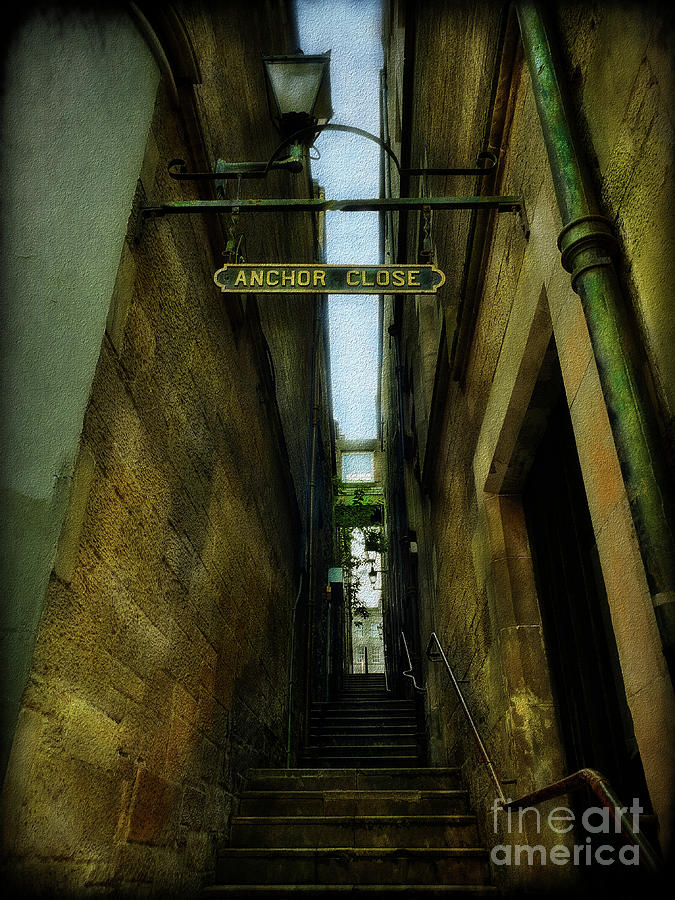 Anchor Close from Cockburn Street, Edinburgh Photograph by Yvonne Johnstone