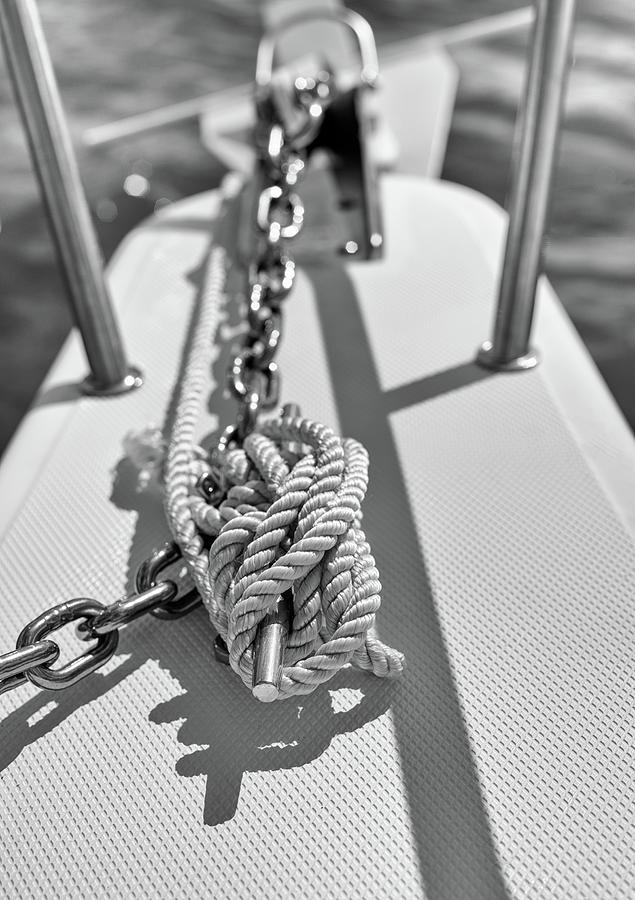 Boating Anchor Line Photograph by Laura Fasulo