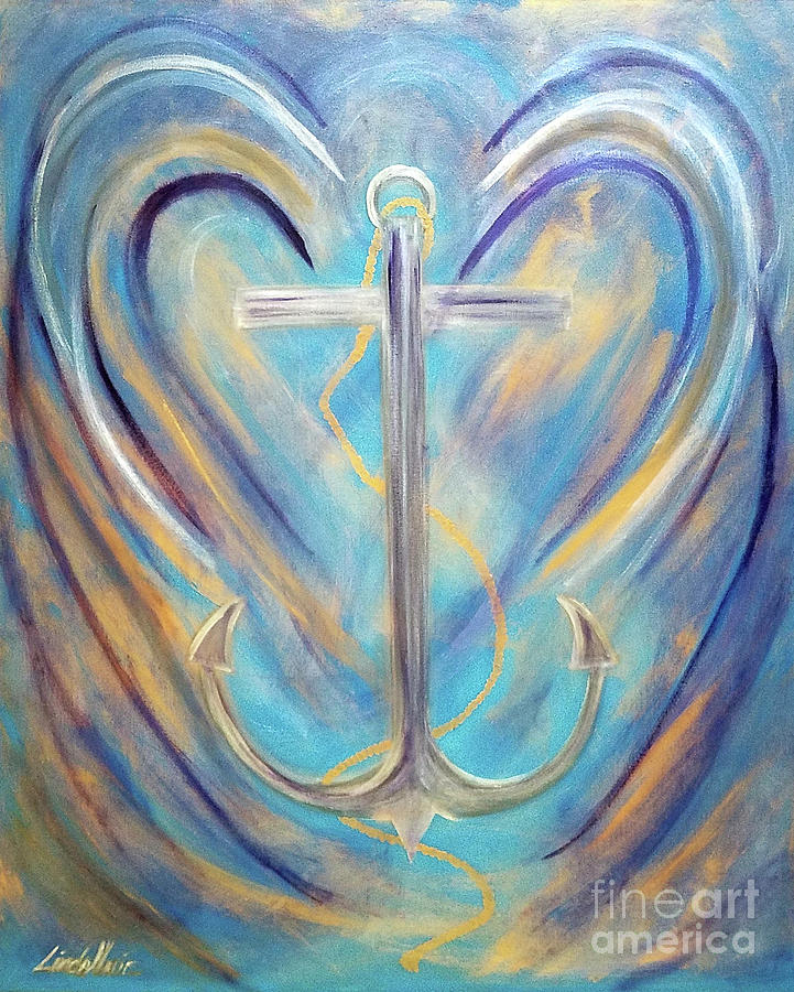 Anchor of Sky and Sea Painting by Artist Linda Marie