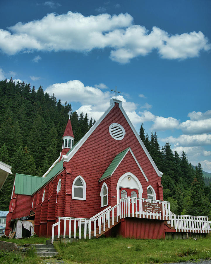 Anchorage Small Red Church  Photograph by Chuck Kuhn