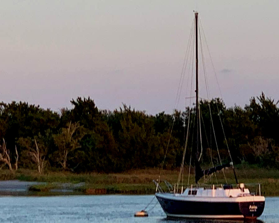 Anchored in Beaufort Town Photograph by Lee Darnell