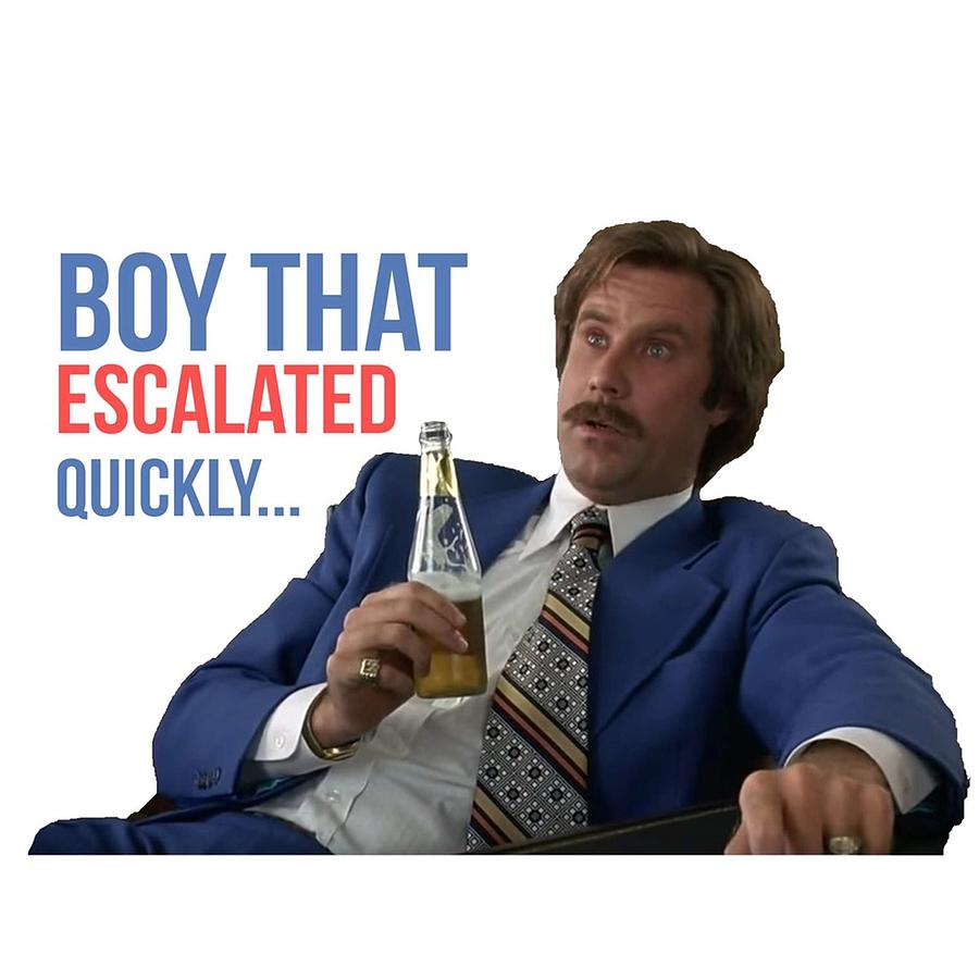 Anchorman Will Ferrell Boy That Escalated Quickly Poster Digital Art By