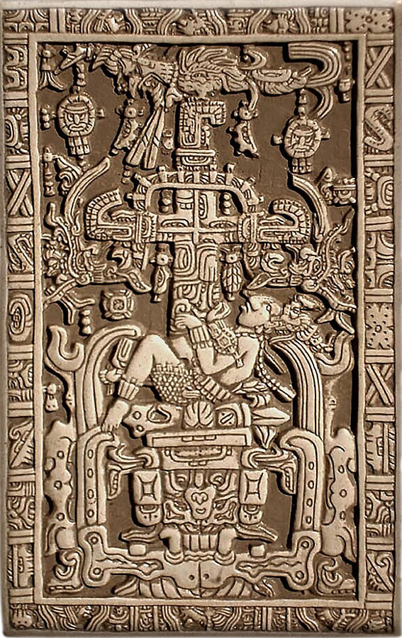 mayan sculpture astronaut
