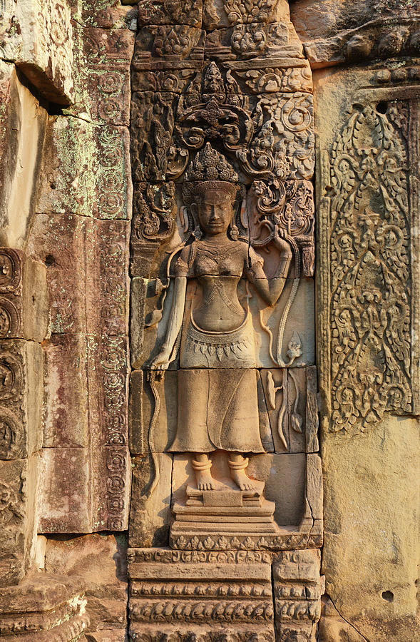 Ancient bas-reliefs on temple in Cambodia Photograph by Mikhail Kokhanchikov