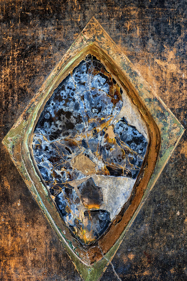 Abstract Photograph - Ancient Broken Obsidian Mirror by Artur Bogacki
