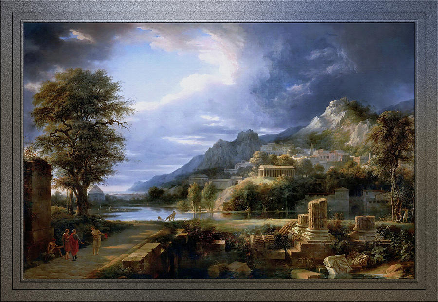 Ancient City of Agrigent by Pierre-Henri de Valenciennes Painting by Rolando Burbon