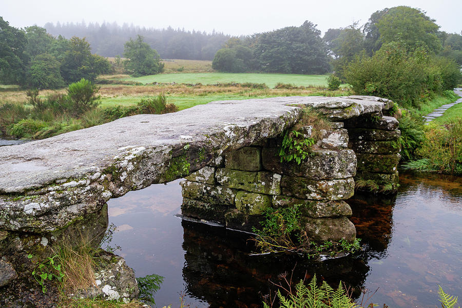 Ancient clapper bridge Photograph by Shirley Mitchell