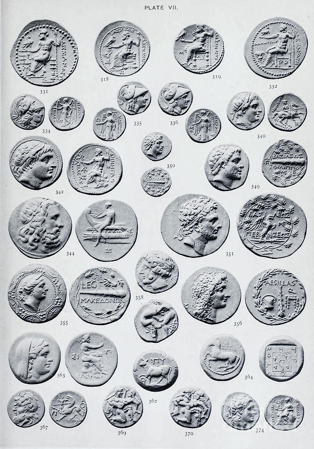 Ancient Coins of MACEDONIA and THRACIA d5 Drawing by Historic ...