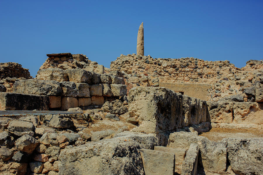 Ancient Column of Aegina Island by Cassi Moghan Ancient Column of Aegina Island by Cassi Moghan