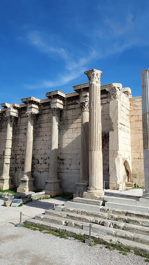 Ancient Columns And Ruins Of A Historic Structure Greece Digital Art by Irina Sztukowski