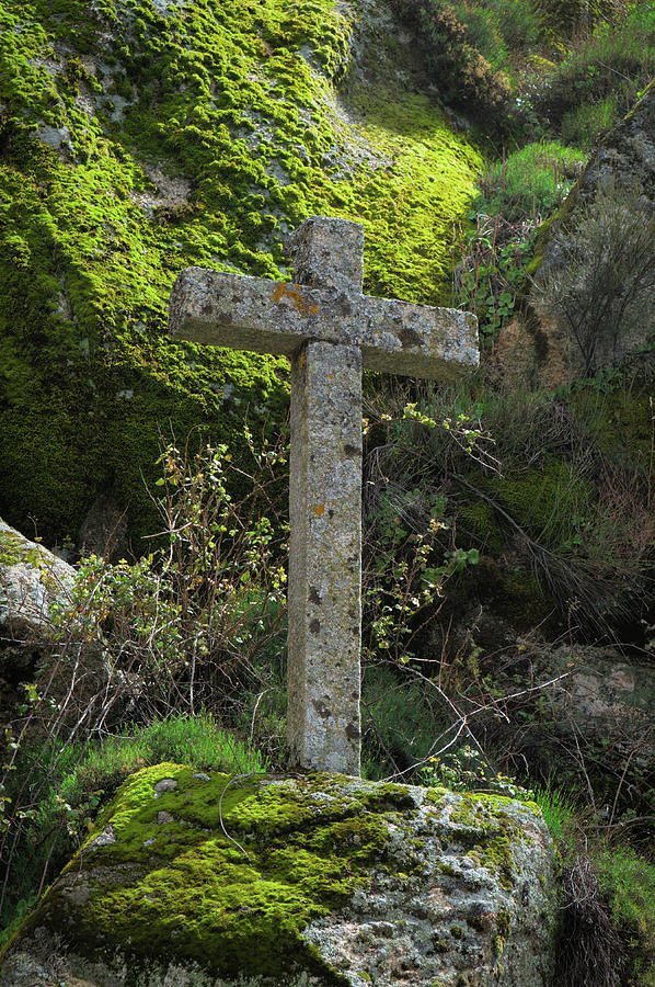 Ancient Cross in Monsanto Photograph by Angelo DeVal